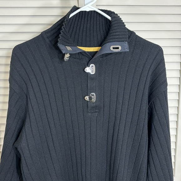 GREEN COAST Yachting Outfits Henley Sweater Italy Wool Blend Sz. Large (54) - Picture 2 of 15